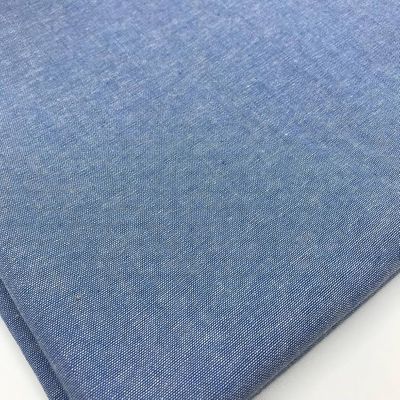 Chambray fabric showing woven texture
